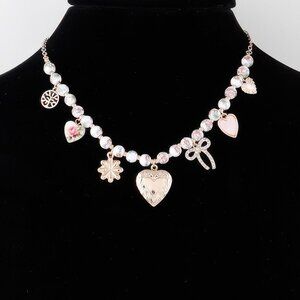 Vintage Heart Charms Necklace